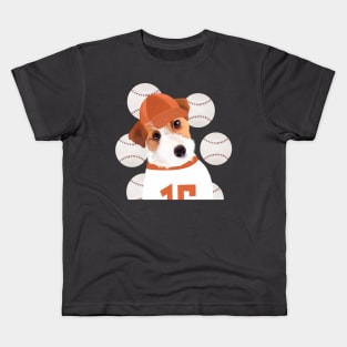 Jack Russell Baseball Lover Kids T-Shirt